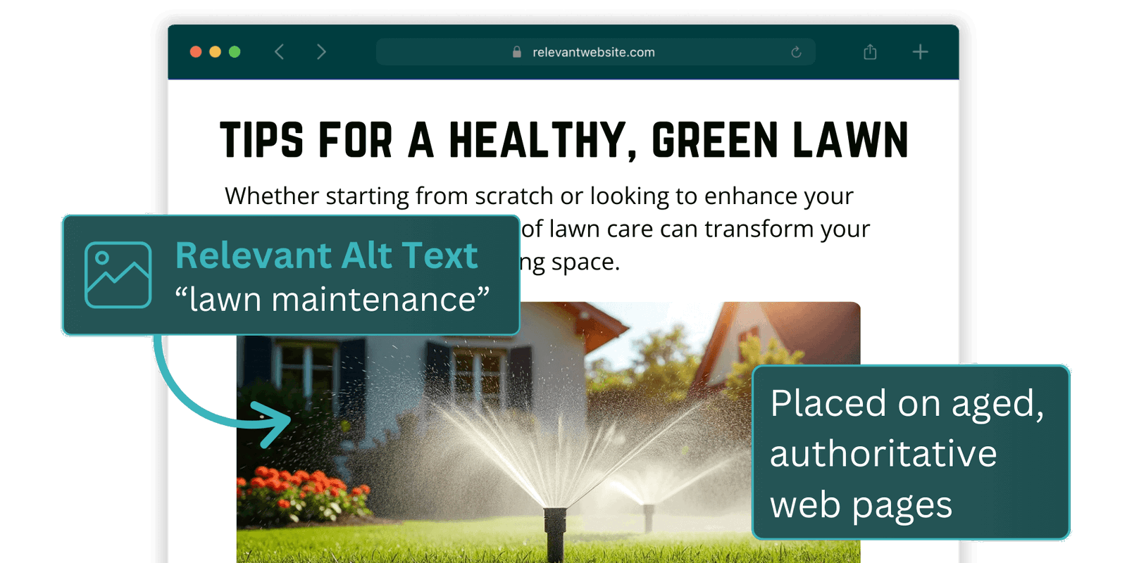 Visual Links - Placed on aged, authoritative web pages